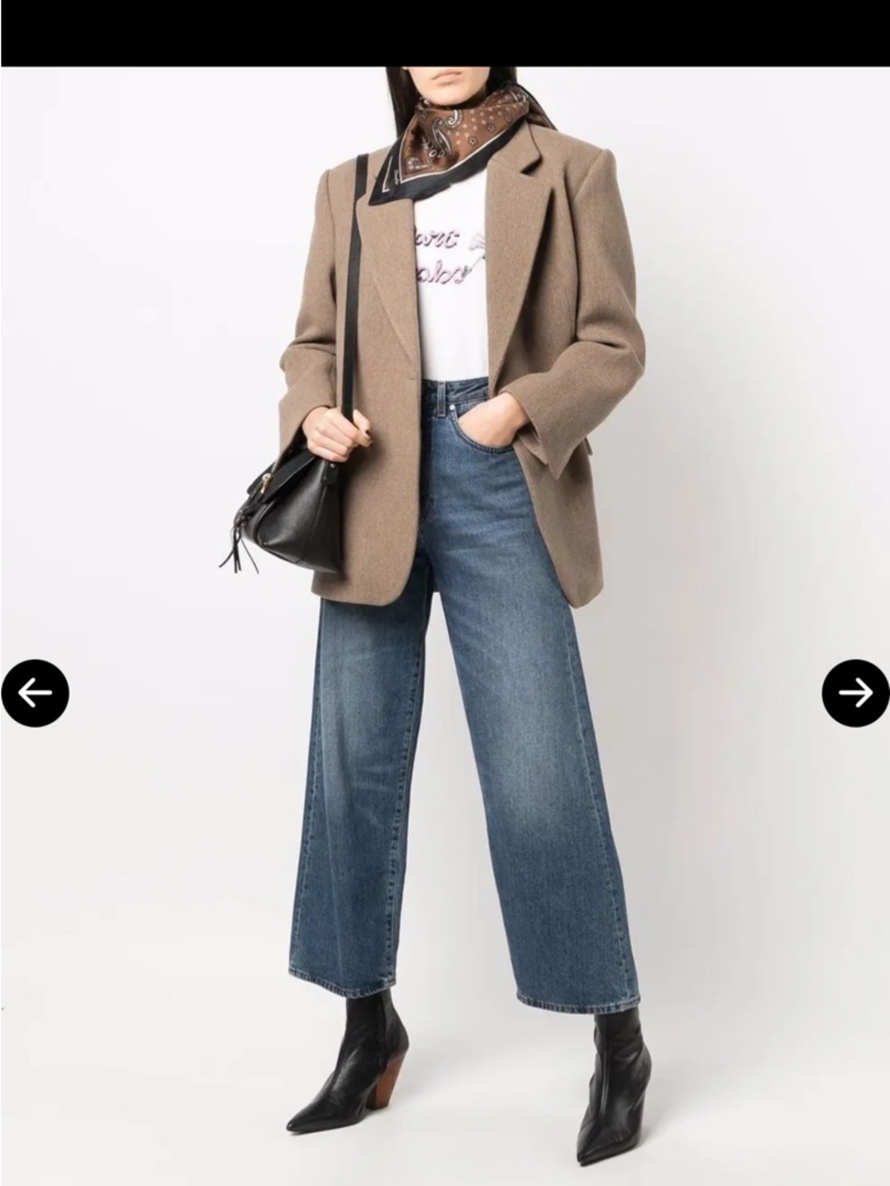 Sandro Meg Taupe Single-Button Wool-Blend Blazer